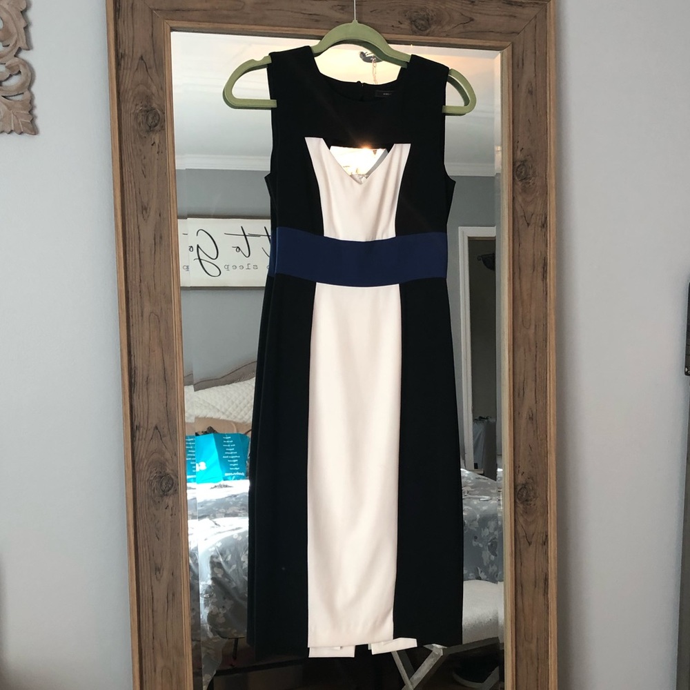 BCBG Color block vneck dress - Picture 1 of 2